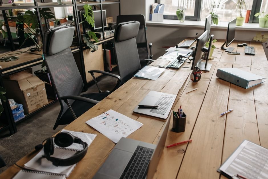 A modern office workspace