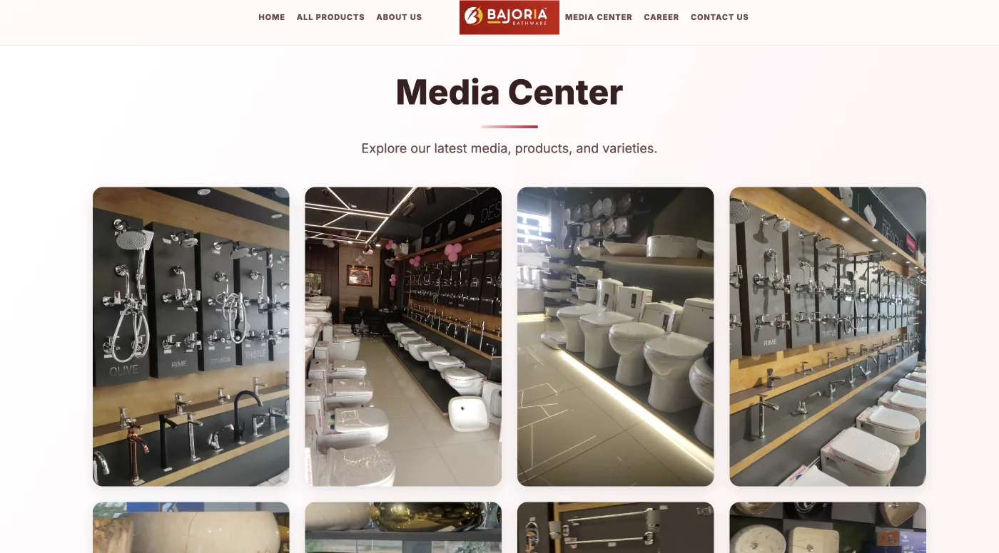 Media Center gallery of showroom photography